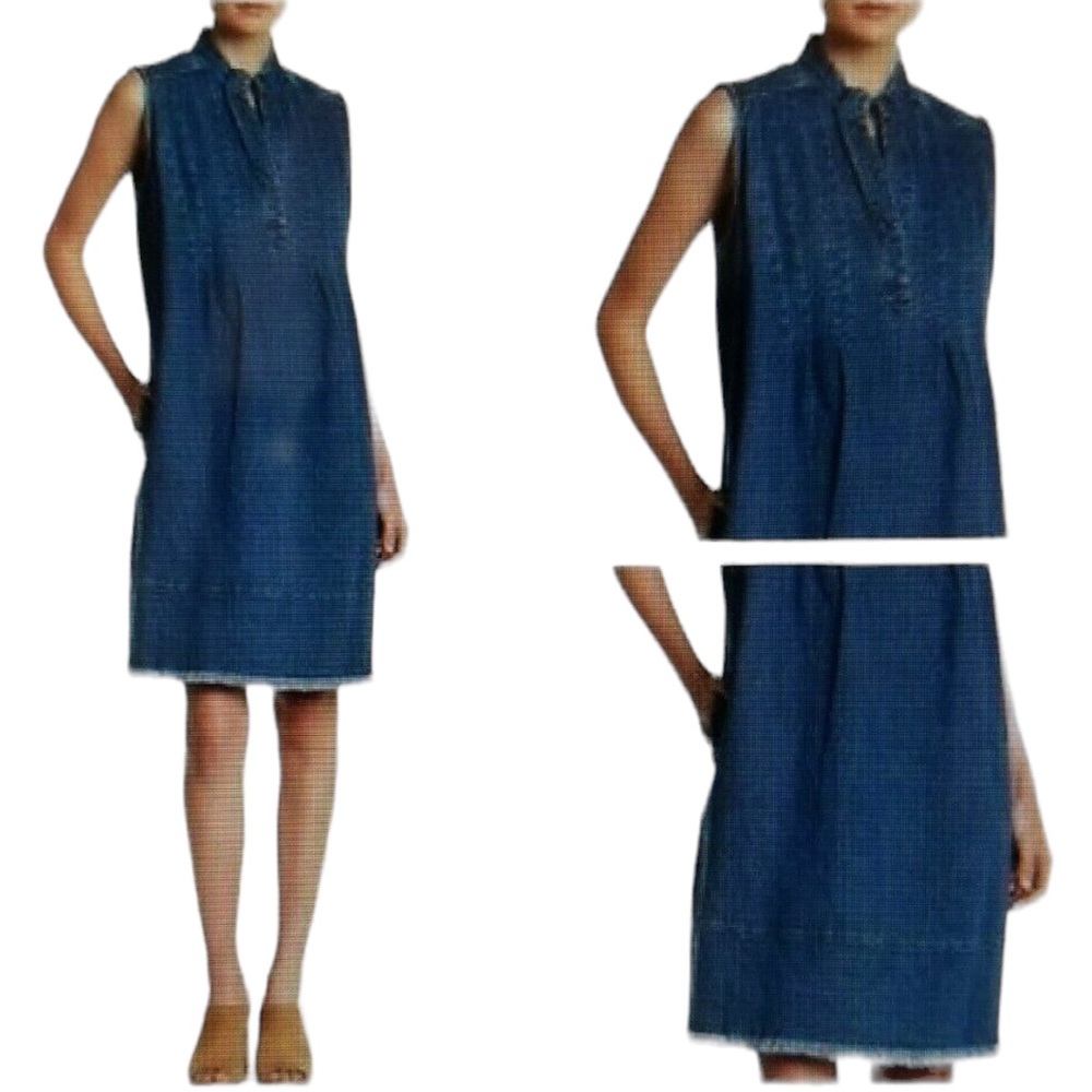 Hope & Harlow Sleeveless Denim Fringed Dress NWT